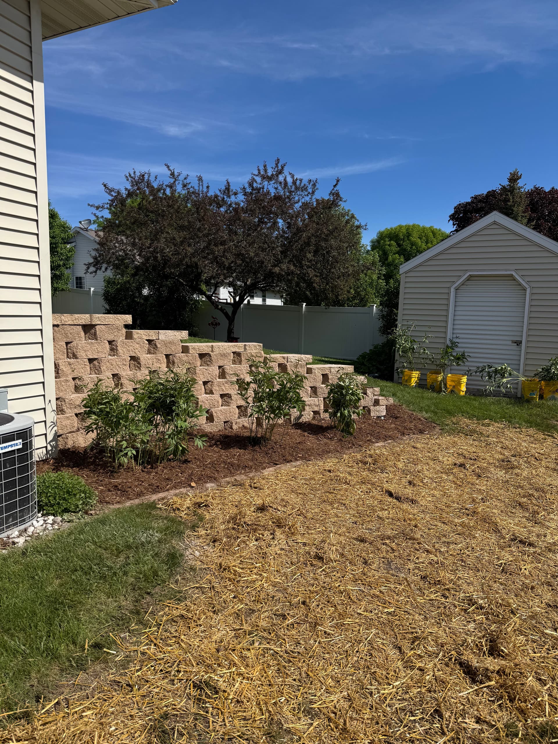 Gallery photos for Old Timber Retaining Wall Replaced with Solid Stone: Image #2