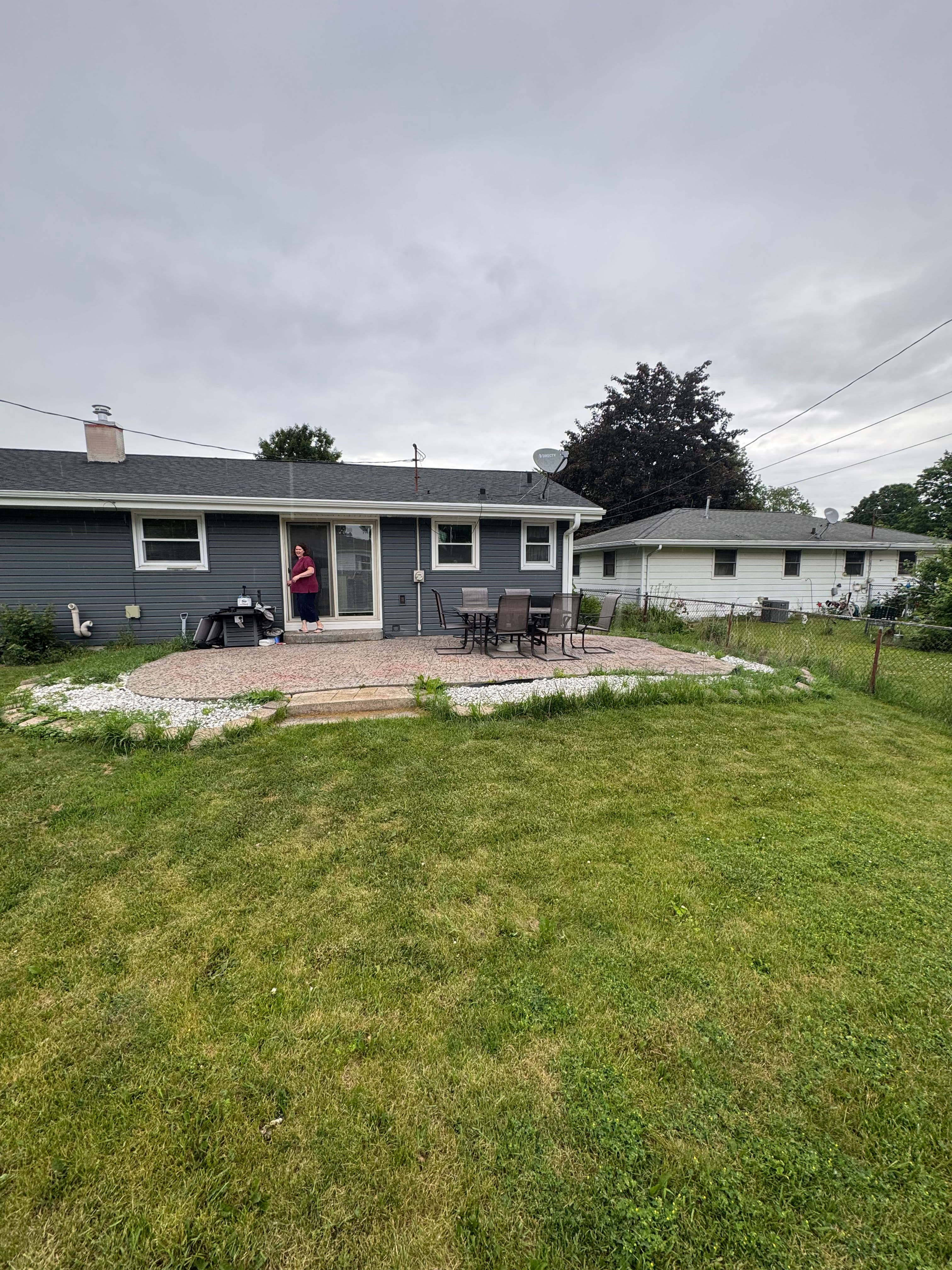 Project Old Patio Wall Out, Clean Paver Patio In image